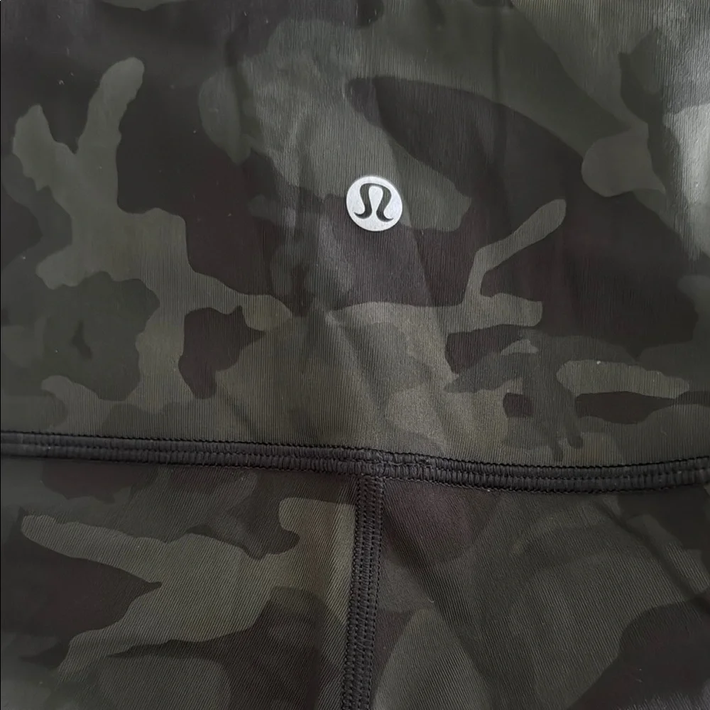 Lululemon Athletica Camo Green Leggings High Waist Performance - Picture 4 of 6